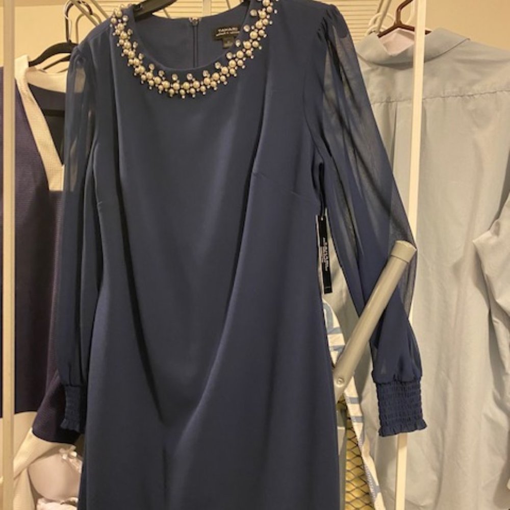 Navy Tahari formal Dress